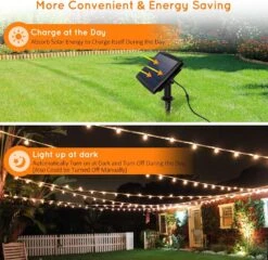 Feux De Corde D'extérieur HueLiv 96 FT, Feux De Terrasse LED Blanc Chaud, 34 Ampoules, Feux Décoratifs étanches Approuvés ETL De Qualité Commerciale, Café De Jardin Bistrot, Extérieur / Intérieur, 1W, 2 Pack 48FT, Noël -Oui || N/A || pearhead 71NhHTYo1S. AC SL1000