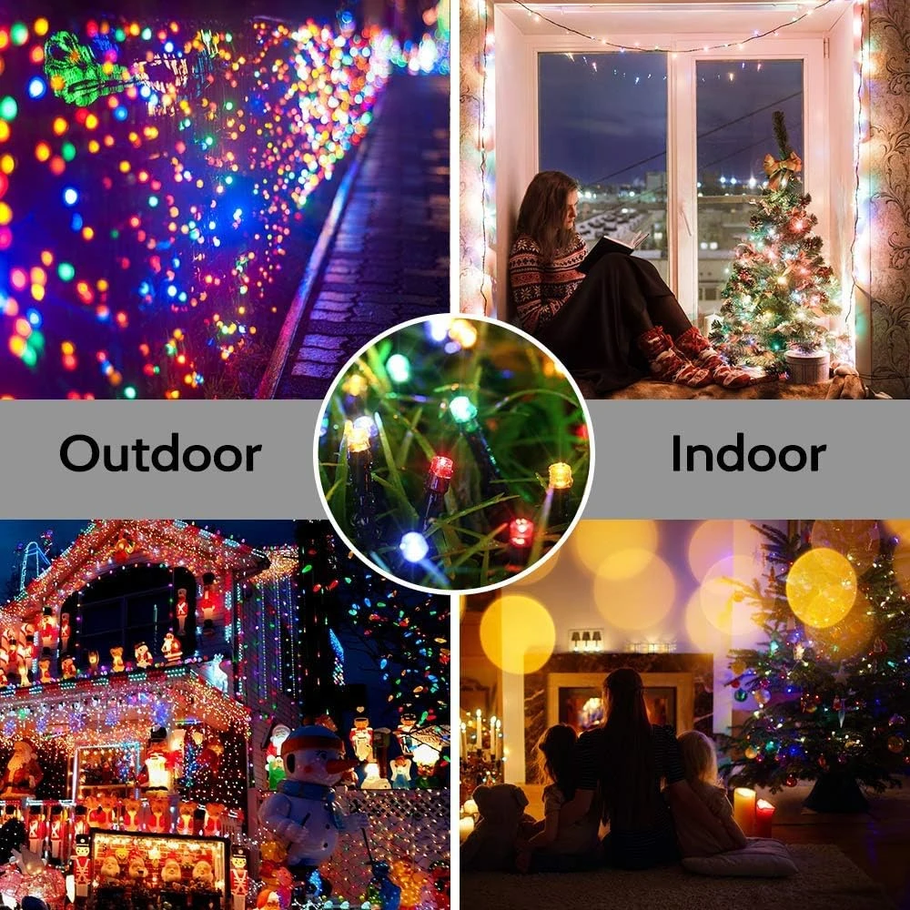 Feux De Noël De La Batterie Toodour, Feux De Corde De Noël 200 LED 68,9 Pieds Avec 8 Modes Twinkle, Minuterie, Feux De Chaîne étanches à Piles Pour La Maison, La Fête, Les Vacances, Le Décor De Noël - Multicolore 5 Feux De Noël De La Batterie Toodour, Feux De Corde De Noël 200 LED 68,9 Pieds Avec 8 Modes Twinkle, Minuterie, Feux De Chaîne étanches à Piles Pour La Maison, La Fête, Les Vacances, Le Décor De Noël - Multicolore - Image 3