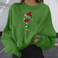 Femmes Fun Graphic Print Crewneck Pull Sweat Noël Halloween Lâche À Manches Longues Workout Y2K Chemise Tops -Oui || N/A || pearhead 71PzEVypqNL. AC UL1500