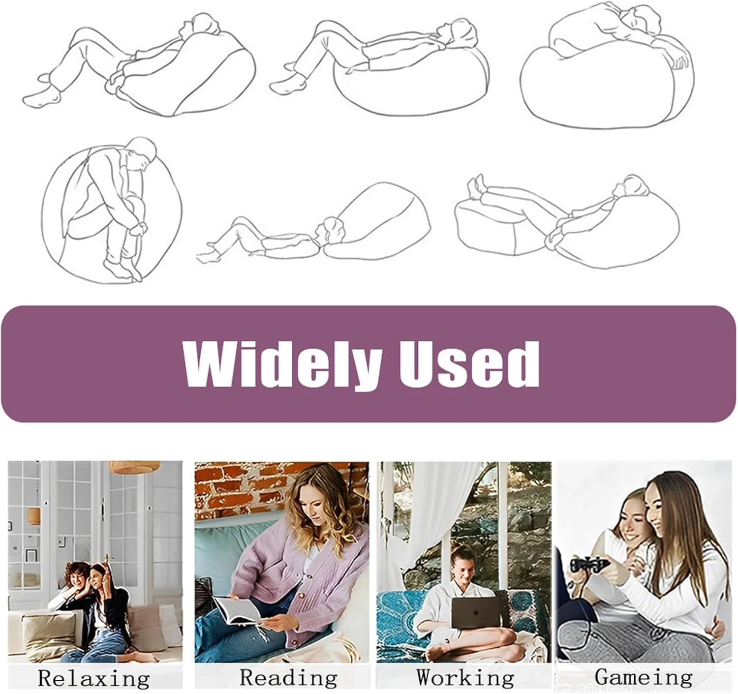 Morbuy Bean Sac Chaise Couverture Pour Enfants Adultes (No Remplissage), Doux Paresseux Canapé Couverture Lavable Surdimensionné Stockage Bean Sac Couverture Pour Salon, Intérieur, Extérieur (Noël Jour 1, S-70x80cm) 8 Morbuy Bean Sac Chaise Couverture Pour Enfants Adultes (No Remplissage), Doux Paresseux Canapé Couverture Lavable Surdimensionné Stockage Bean Sac Couverture Pour Salon, Intérieur, Extérieur (Noël Jour 1, S-70x80cm) - Image 6