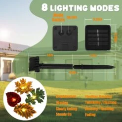 Lumières Solaires Pour Extérieur Automne Feuille Chaîne Lumières Jardin Extérieur Décoration Feuille Guirlande Lumières Étanche Cour Érable Chêne Décoration Thanksgiving Noël Fées Lumières 40LED 14ft Clôture Décor -Oui || N/A || pearhead 71RKjZeMplL. AC SL1500