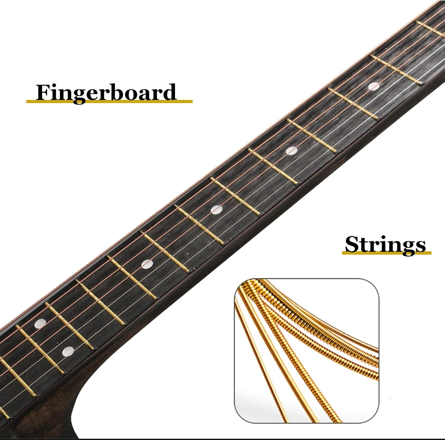 YANG-Plant Flower Stand YYFANG Débutant Classique Guitare Pleine Taille En Acier Cordes Droite Main Starter Kit Pour Enfants Adulte Junior Guitare Pour Noël, Cadeaux Du Nouvel An (Couleur: Bleu, Taille: 38 Pouces) 6 YANG-Plant Flower Stand YYFANG Débutant Classique Guitare Pleine Taille En Acier Cordes Droite Main Starter Kit Pour Enfants Adulte Junior Guitare Pour Noël, Cadeaux Du Nouvel An (Couleur: Bleu, Taille: 38 Pouces) - Image 4