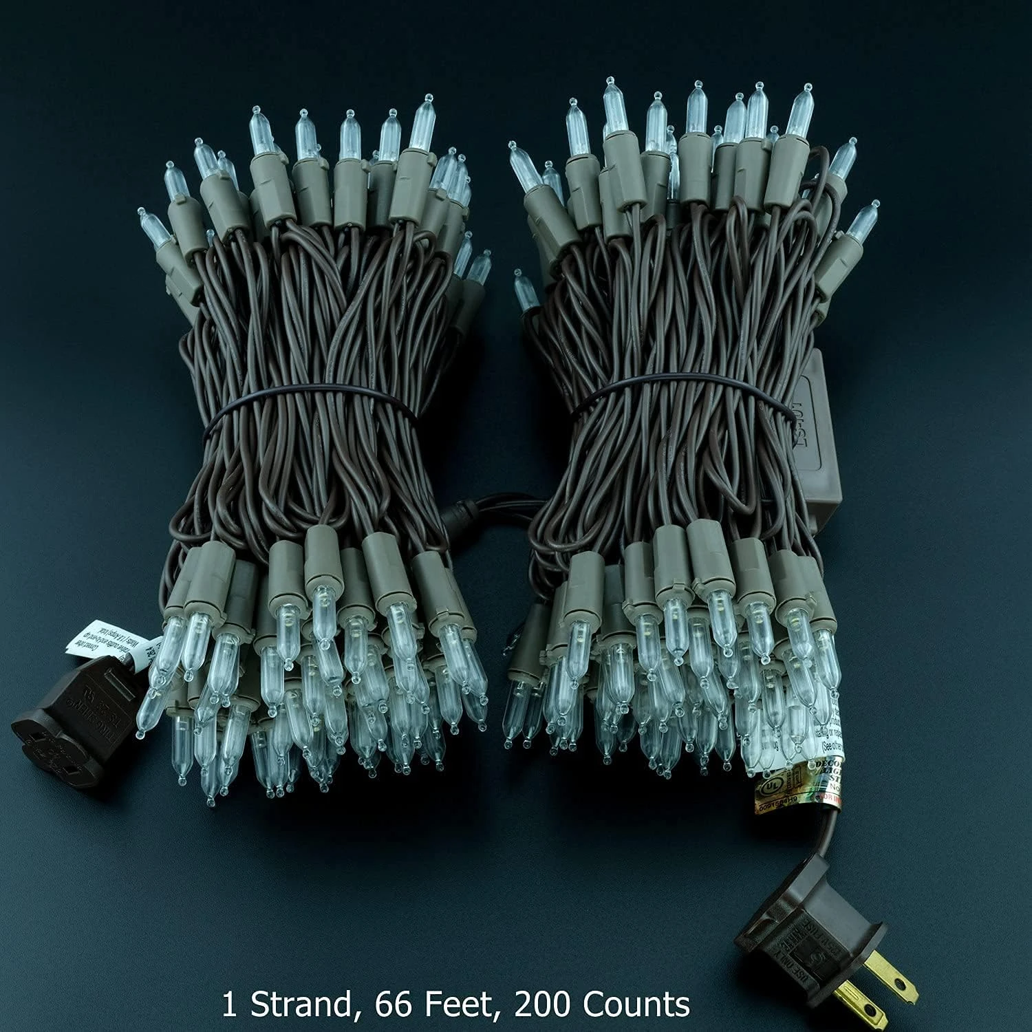 Lumières De Noël LED Blanches Chaudes YULETIME Avec Fil Brun, 66 Pieds 200 Unités De Lumière De Chaîne De Vacances LED Certifiée UL ( Blanc Chaud - Fil Brun ) 9 Lumières De Noël LED Blanches Chaudes YULETIME Avec Fil Brun, 66 Pieds 200 Unités De Lumière De Chaîne De Vacances LED Certifiée UL ( Blanc Chaud - Fil Brun ) - Image 7