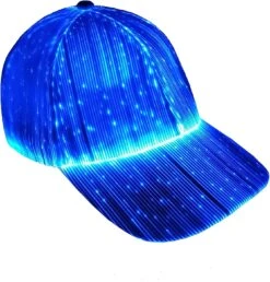 Ruconla Fiber Optique Cap LED Chapeau Avec 7 Couleurs Lumineux Rougeoyant EDC Baseball Chapeaux USB Charging Lumière Jusqu'à Chapeaux Même Fête De Noël Cap Pour Les Vacances D'événement