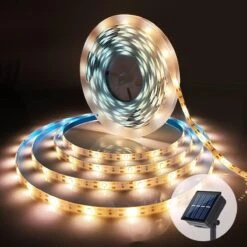 Éclairage Solaire à Bande LED Éclairage Extérieur à Cordes Batterie Solaire Imperméable 10FT Garden Path Deck Éclairage à Décor De Noël