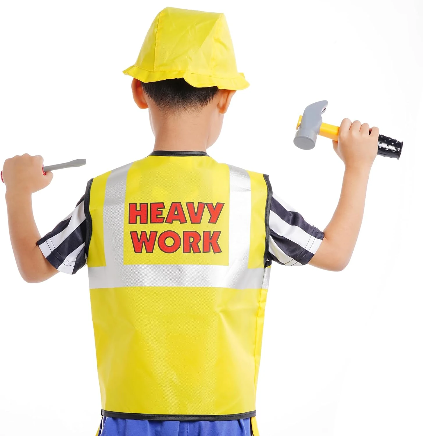 Fengek 8 Packs Halloween Construction Worker Costume, Enfant Travailleur Costume Constructeur Habillage Vêtements Prétendre Jeu De Rôle Pour Halloween Noël 9 Fengek 8 Packs Halloween Construction Worker Costume, Enfant Travailleur Costume Constructeur Habillage Vêtements Prétendre Jeu De Rôle Pour Halloween Noël - Image 7