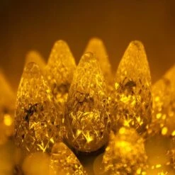 Wintergreen Éclairage 70 C6 Or LED Lumières De Noël Intérieur-Extérieur Noël Cordes Lumières, 24 Ft, Or Lumières De Noël LED Cordes Lumières Pour Chambre Dortoir Lumières