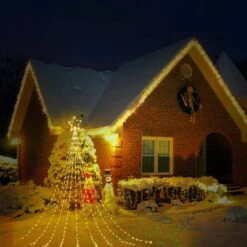 Décorations De Noël Guirlandes étoilées, 290 Lumières D'arbre De Cascade LED Avec Lumières De Noël 11 "Topper Star Décoratives Extérieures Pour La Fête De Mariage Décoration De Vacances à La Maison (blanc Chaud) -Oui || N/A || pearhead 71TkpAFKJjL. AC SL1500