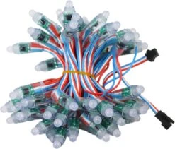 Odlamp 50pcs WS2811 Dream Color Changing RVB String LED Adressable Pixel Light Waterproof 12mm DC5V Pour La Décoration Du Panneau Publicitaire De Noël (DC5V 50pcs)