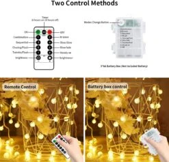 Feux De Batterie MDEDL Extérieur Intérieur, 33FT 80LED Flexibles De Cristal étanche Mini Globe Fée Lumières Lumineuses Décoratives De Noël Avec Minuterie à Distance Pour La Chambre Patio Jardin Canopy -Oui || N/A || pearhead 71V2NyrQ9ML. AC SL1200