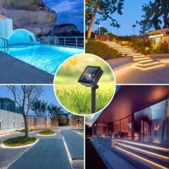 Éclairage Solaire à Bande LED Éclairage Extérieur à Cordes Batterie Solaire Imperméable 10FT Garden Path Deck Éclairage à Décor De Noël -Oui || N/A || pearhead 71V9QydNktL. AC SL1000