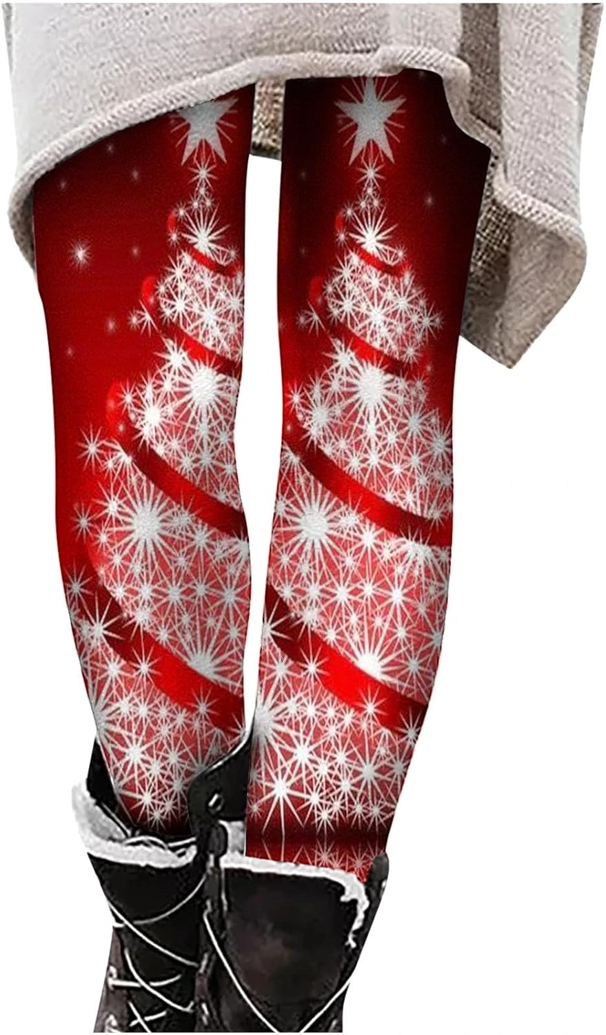 EGNMCR Joyeux Noël Femmes Maigre Collants, Mignon Vacances Stretch Leggings Pantalon Taille Haute Tummy Control Yoga Sweatpant 4 EGNMCR Joyeux Noël Femmes Maigre Collants, Mignon Vacances Stretch Leggings Pantalon Taille Haute Tummy Control Yoga Sweatpant - Image 2