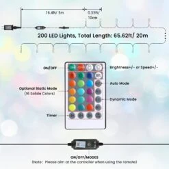Lumières De Noël En Toodour Lumières à Cordes RVB - 82 Pieds 200 LED 16 Couleurs Changeant Les Lumières De Noël Avec Télécommande Et Minuterie, Lumières D'arbre Multicolore étanchéité Pour Les Décorations De Noël Extérieures Intérieures 17 Lumières De Noël En Toodour Lumières à Cordes RVB - 82 Pieds 200 LED 16 Couleurs Changeant Les Lumières De Noël Avec Télécommande Et Minuterie, Lumières D'arbre Multicolore étanchéité Pour Les Décorations De Noël Extérieures Intérieures -Oui || N/A || pearhead 71W9n9UmDKL. AC SL1500