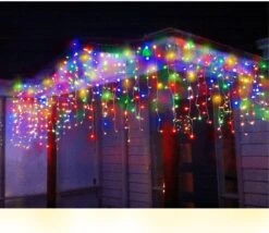 Lumières De Noël Homeleo Solar Icicle, Lumières Extérieures En Icicle, Lumières De Balcon Multicolores Pour Décorations De Noël Extérieures, Porche Arrière-cour Patio House Bedroom Décor ( 14,5Ft / 30 Drops / 160 LED ) -Oui || N/A || pearhead 71WEWSHwM5L. AC SL1500