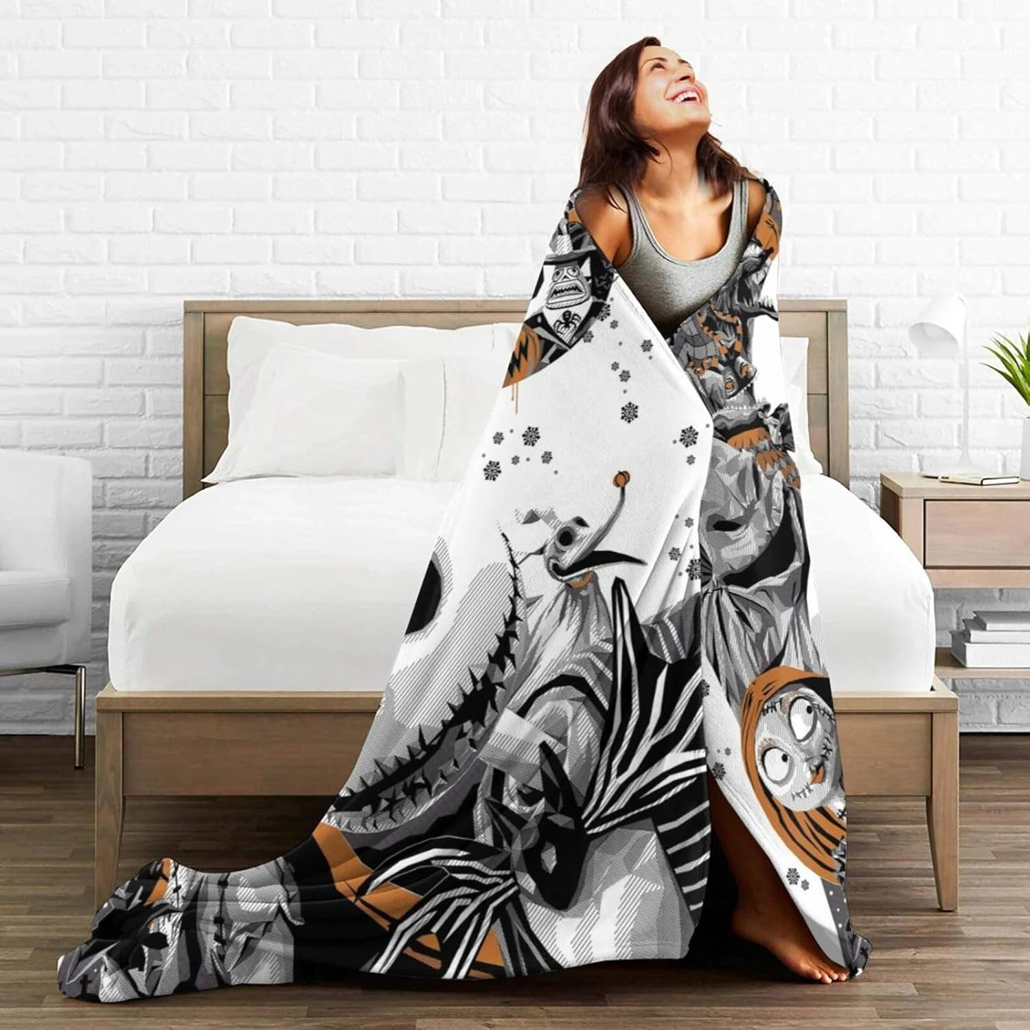 Ultra Doux Jack De Noël Jet Couverture Chaud Lit Flanelle Couvertures Pour Voyager Camping Canapé Chambre Salon Décor Cadeaux 50"x40 & #34 7 Ultra Doux Jack De Noël Jet Couverture Chaud Lit Flanelle Couvertures Pour Voyager Camping Canapé Chambre Salon Décor Cadeaux 50"x40 & #34 - Image 5