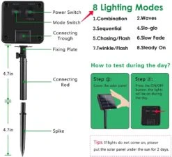 2-Pack 100 LED 64FT Crystal Globe Solar String Lights Outdoor, Waterproof Outdoor Avec 8 Modes D'éclairage, Pour Garden Tree Patio Party Décorations De Noël (Warm White) -Oui || N/A || pearhead 71WvE5QtydS. AC SL1500