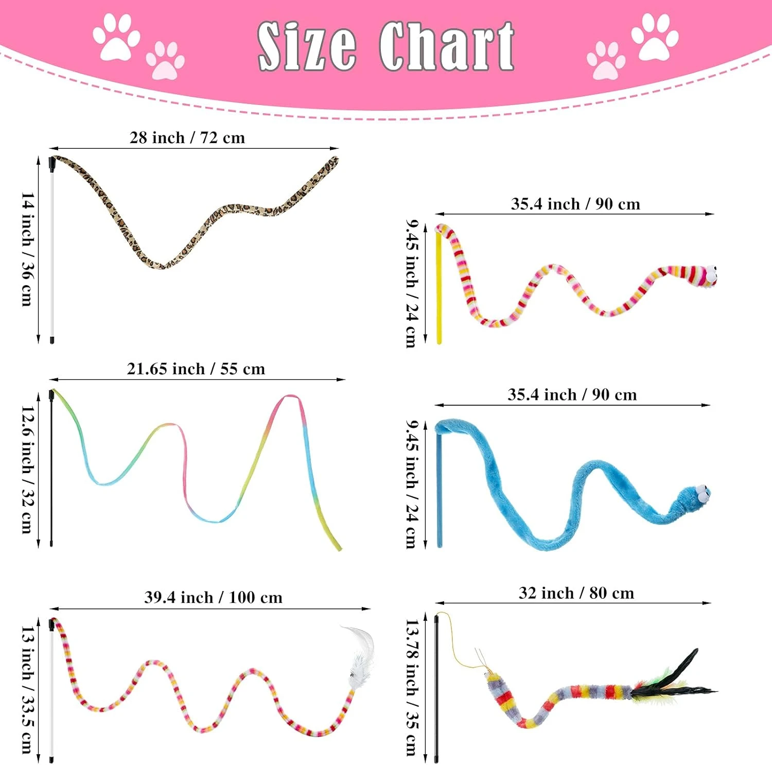 6 Pièces Jouets Pour Chats Jouets Interactifs Pour Baguette Pour Chat Avec Plumes Et Coffre-fort Pour Chat Jouet Pour Bâton De Catcher Coloré Et Sondant Jouets Pour Baguette De Noël Pour Chats 4 6 Pièces Jouets Pour Chats Jouets Interactifs Pour Baguette Pour Chat Avec Plumes Et Coffre-fort Pour Chat Jouet Pour Bâton De Catcher Coloré Et Sondant Jouets Pour Baguette De Noël Pour Chats - Image 2