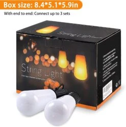 Mimigogo Flickering Flame String Lights, 22Ft 20LED Lumières Pour L'extérieur, Plug Dans Lumières De Jardin Pour Halloween Noël Intérieur Décoratif Extérieur, Connectable Backyard Lumières Décoratives Cafe Bistro Patio -Oui || N/A || pearhead 71XQPuY0aAL. AC SL1500