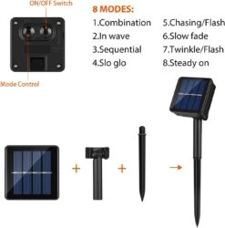 Lumières Solaires Koxly, 72FT 200 LED 8 Modes Lumières De Noël à énergie Solaire Lumières Extérieures Lumières étanches Fairy Pour Garden Party Wedding Xmas Tree -Oui || N/A || pearhead 71Xqswe6E0L. AC SL1500