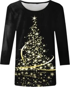 SNKSDGM De Noël Tenues Pour Les Femmes Vacances Noël Arbre Imprimer Graphique T-shirts Sweat-shirt Chemises Top Habillé Casual Mignon Pull -Oui || N/A || pearhead 71ZBr O6lJL. AC UL1500