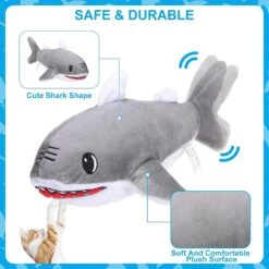 Jouet De Chat à Poissons Flottants SCENEREAL Pour Jouets De Chat Mobiles Interactifs, Jouets De Chat En Forme De Requin électrique Fournitures De Mastic De Noël Pour Chats D'intérieur -Oui || N/A || pearhead 71aB7TURM2L. AC SL1500