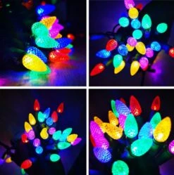 Lumières De Noël D'extérieur Colorées Led Holiday String Lights Indoor C3 Strawberry Mini Bulbs Mood Lighting Multicolore, 18Ft 50LED Party Stranger Things Decorative Lights -Oui || N/A || pearhead 71aL a7kRQL. AC SL1000