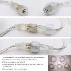 Feux De Chaîne En Glaçons à LED GTSYDING, Lumières En Glaçons De Noël 16,4 Pieds 216 LED Fenêtre Rideau De Fenêtre Starry Fairy Lights Branchez 8 Modes Pour La Chambre De Mariage Jardin Patio Extérieur Intérieur ( Blanc Chaud, 5 ) -Oui || N/A || pearhead 71b76iGYdPL. AC SL1500