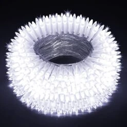 200 LED Lumières De Noël, 66FT Xmas Intérieur En Plein Air Cordes Lumières 8 Modes D'éclairage, Plug In Étanche Twinkle Lumières Pour Vacances Arbre De Noël Yard Fête De Mariage Chambre Décorations Cool Blanc