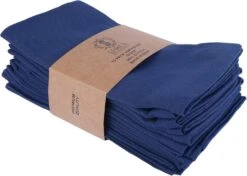 Bleu Marine Ensemble De 12 Serviettes De Coton 18x18 Pouce Lavable Tous Les Jours Utilisation Avec Mitered Corners 100% Pur Naturel Coton Tissu Serviette Pour Dîner Mariages Parties Noël Restaurants Hôtels Utilisation