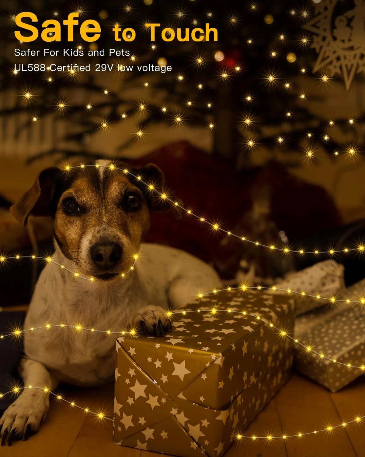 Lumières De Noël Ollny Outdoor, 400LED 130ft Christmas Tree Lights, String Lights IP67 Waterproof 8 Modes Fairy Lights Plug In For Home Party Yard Indoor Decorations ( Warm White ) 8 Lumières De Noël Ollny Outdoor, 400LED 130ft Christmas Tree Lights, String Lights IP67 Waterproof 8 Modes Fairy Lights Plug In For Home Party Yard Indoor Decorations ( Warm White ) - Image 6