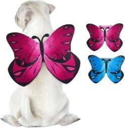 Oeuvres Papillon Pour Chiens Costumes D'Halloween Pour Chiens, Chien Chat Butterfly Wings Costume De Chien Papillon Pour Halloween Noël, Ailes Papillon Pour Chiens De Chat Pour Petits Grands Chiens Moyens