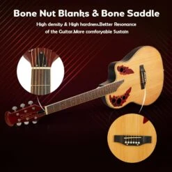 Guitare Acoustique, MIRIO 41Full Size Professional Acoustic Cutaway Guitar Kit Set W/Guitare Bag, Strap, Tuner Pick Pour Adulte, Étudiant, Débutant Naturel, Cadeau De Noël -Oui || N/A || pearhead 71ejyVgxbL. AC SL1500