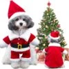 QETRABONE Santa Small Dog Costume Noël Pet Outfits Red Christmas Santa Claus Hat Scarf Cosplay Dressing Up Xmas Party Fashion New Year Vêtements Accessoires Pour Small Pet Cat Dog (Small, Santa) -Oui || N/A || pearhead 71epwQLonL. AC SL1500