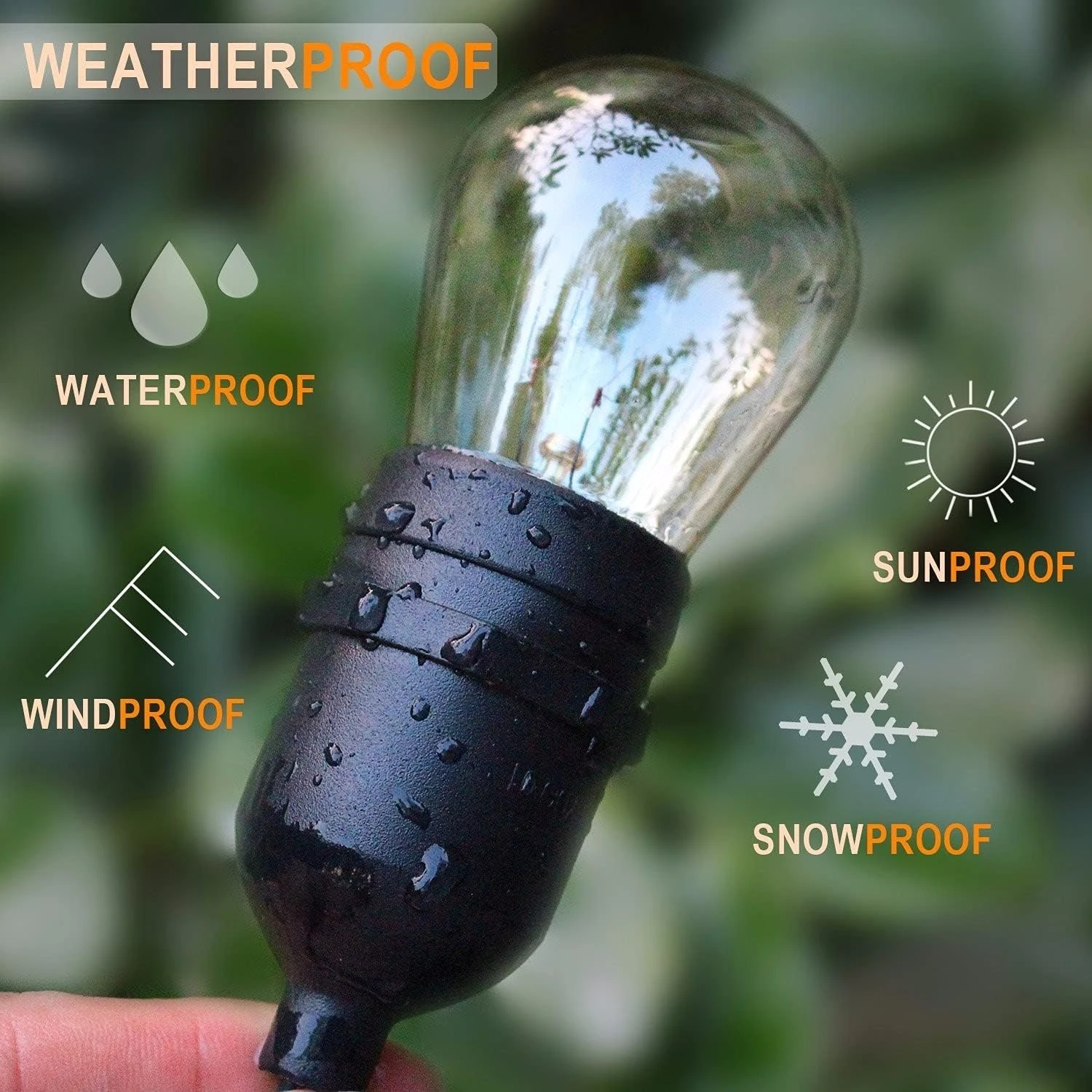 Sokani 24 Pi Longue Tenue De Cordes D'extérieur Pour La Fête Noël Halloween Backyard Yard Cafe Deck Patio Porch Garden Tree Decor W12 Sockets 14 Hanging Bulbs 2 Spare, Linkable Weatherproof Commercial Grade 8 Sokani 24 Pi Longue Tenue De Cordes D'extérieur Pour La Fête Noël Halloween Backyard Yard Cafe Deck Patio Porch Garden Tree Decor W12 Sockets 14 Hanging Bulbs 2 Spare, Linkable Weatherproof Commercial Grade - Image 6