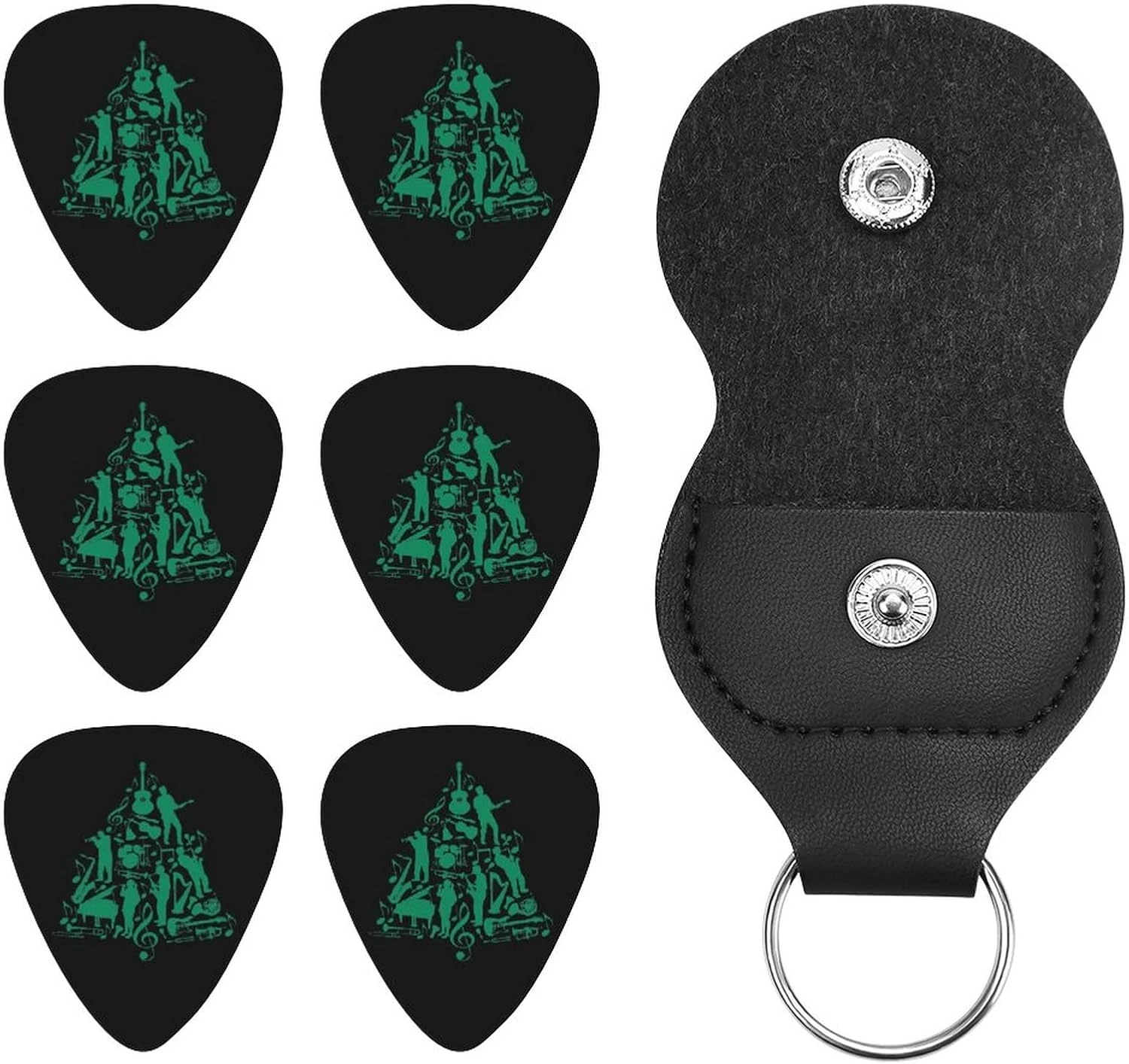 Musique Arbre De Noël Guitare Pick Avec Support Case Mince Moyen Lourd Jauges Pour Basse Guitare Acoustique 3 Musique Arbre De Noël Guitare Pick Avec Support Case Mince Moyen Lourd Jauges Pour Basse Guitare Acoustique