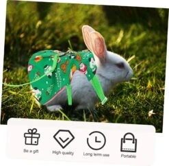 POPETPOP Bunny Leash 2 Set Animaux De Noël Vêtements Bunny Harnais Lapin Laisse Coq Costume Lapin Harnais Laisse Petit Pet Chest Harnais Petit Animal Harnais Laisse Lapin Traction Corde Bunny Fournitures -Oui || N/A || pearhead 71gSeU2uEL. AC SL1500