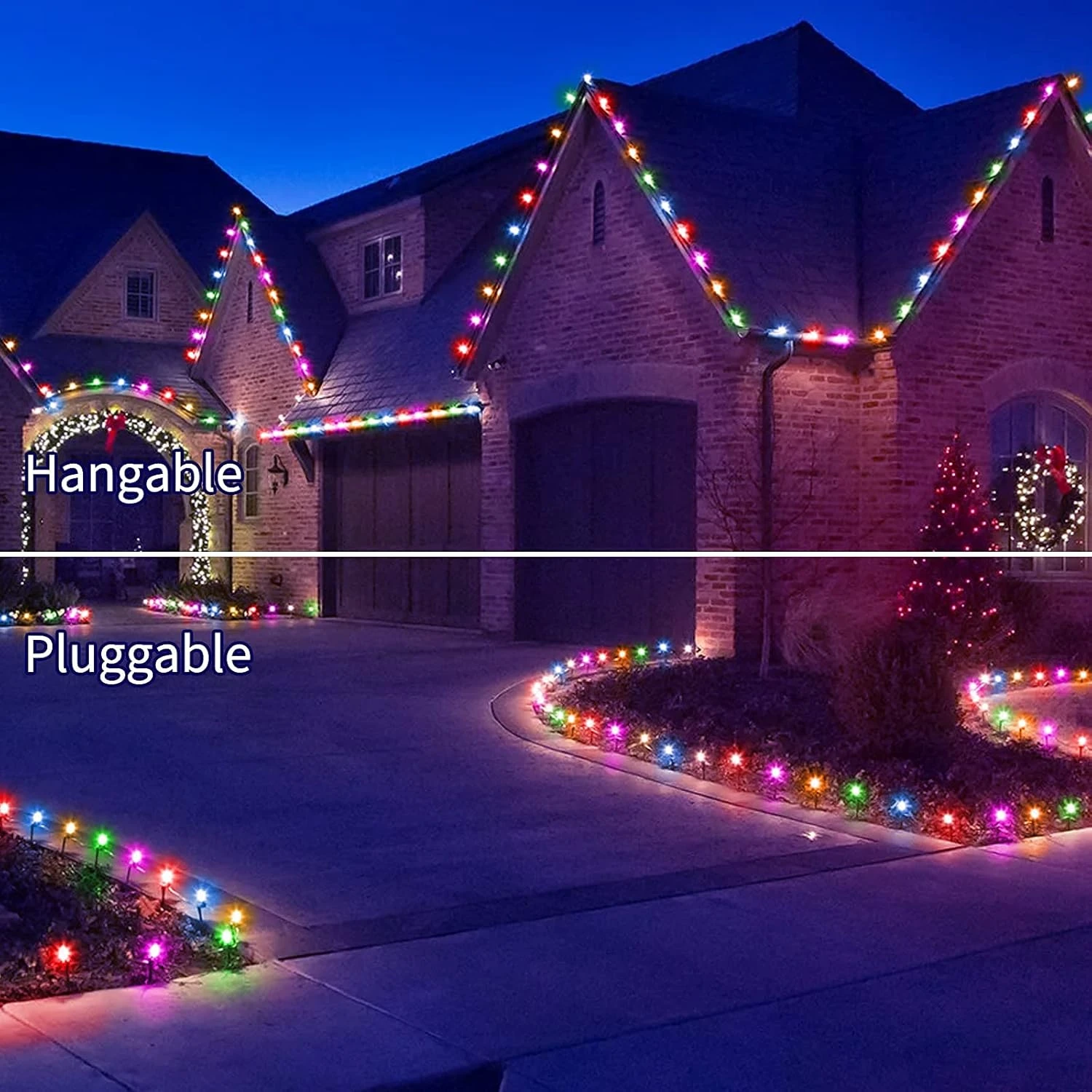 C9 Christmas String Lights Outdoor - 25,7 Pieds 20 Lumières LED Pour Le Chemin De Noël Avec 20 Piquets Connectable étanche Pour Les Allées De Noël Décoration Du Patio, Multicolore 7 C9 Christmas String Lights Outdoor - 25,7 Pieds 20 Lumières LED Pour Le Chemin De Noël Avec 20 Piquets Connectable étanche Pour Les Allées De Noël Décoration Du Patio, Multicolore - Image 5