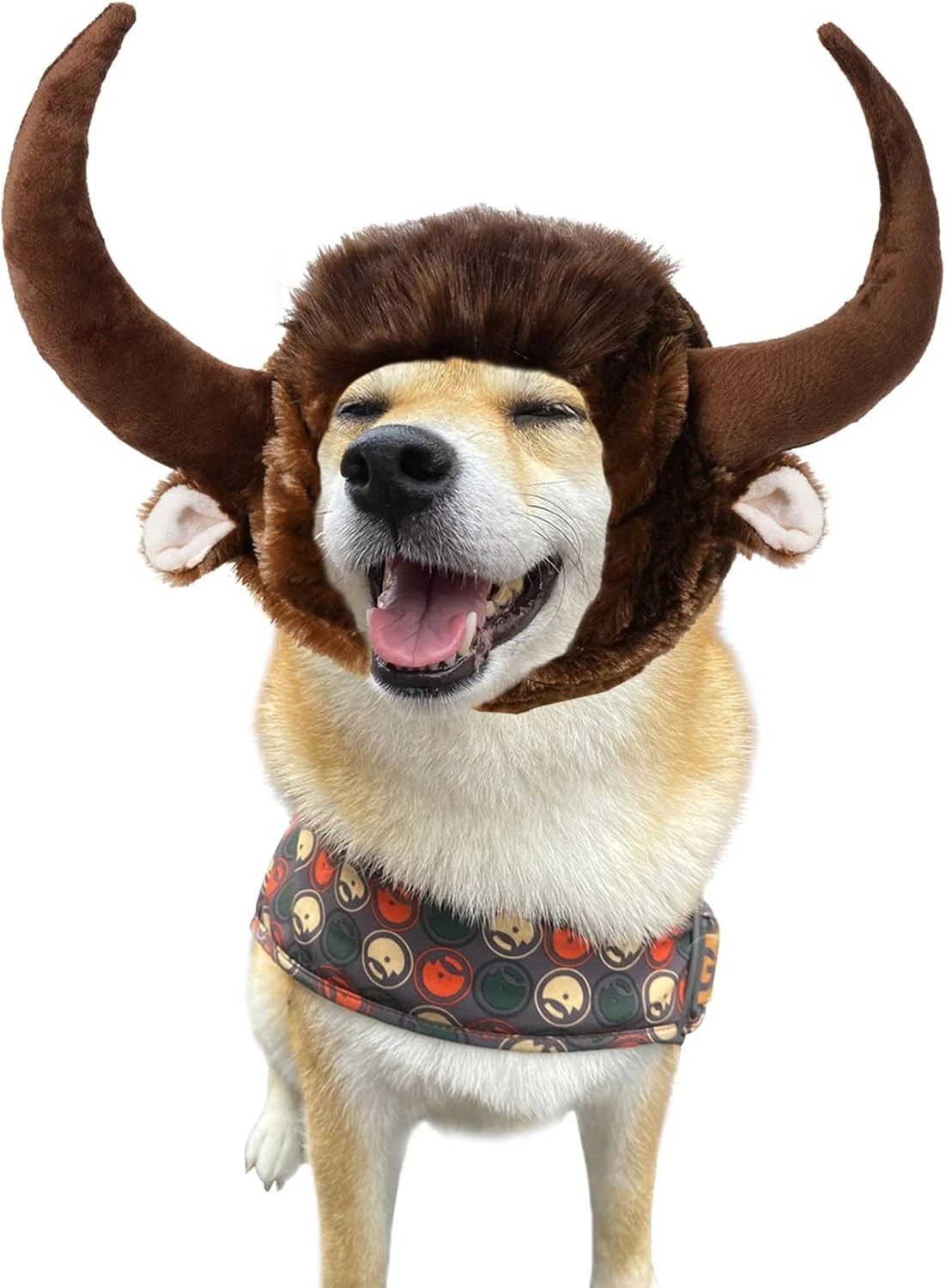 Chien Corne Perruque Pour Halloween Noël, Drôle Pet Bull Costumes Pour Chien Chat, Pet Vêtements Accessoires (Size M) 6 Chien Corne Perruque Pour Halloween Noël, Drôle Pet Bull Costumes Pour Chien Chat, Pet Vêtements Accessoires (Size M) – Image 4