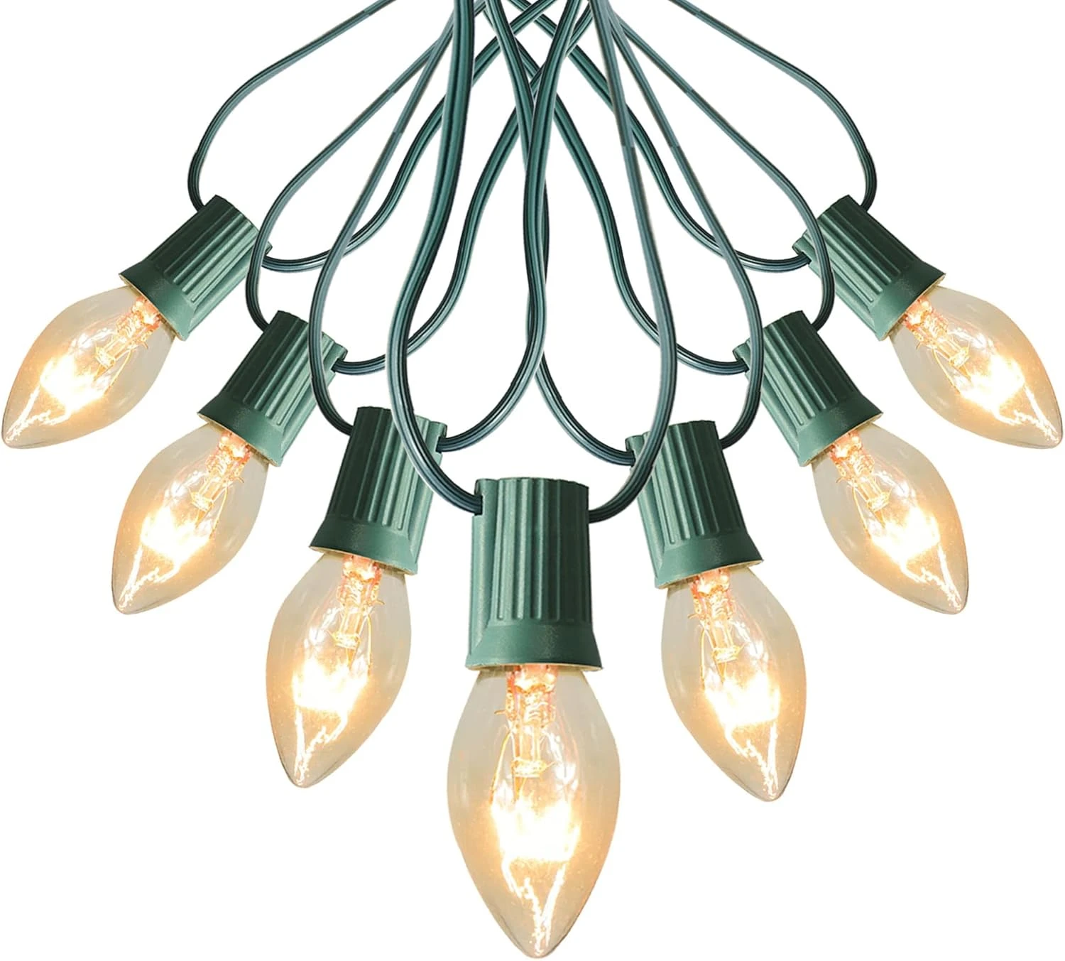 LIDORE Clair De Noël Lumière C7 En Plein Air Chaîne Lumières Toit-ligne Suspendue Lumière Chaîne Pour Patio Patio Arrière-cour Fête Décoration E12 Base Blanc Chaud 3 LIDORE Clair De Noël Lumière C7 En Plein Air Chaîne Lumières Toit-ligne Suspendue Lumière Chaîne Pour Patio Patio Arrière-cour Fête Décoration E12 Base Blanc Chaud