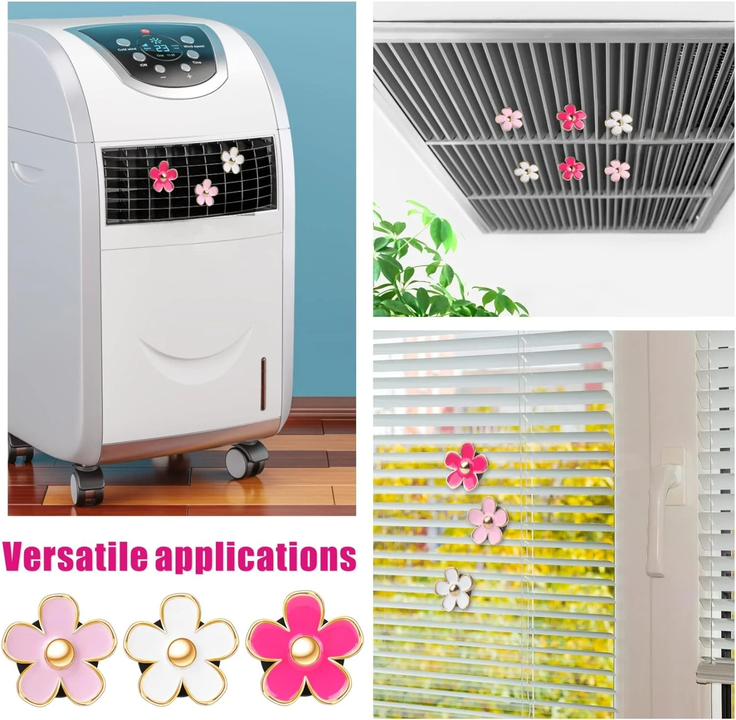 Mignon Cadeaux De Noël Rose Décor De Voiture Accessoires Pour Femmes Adolescents, 6 Pcs Voiture Parfum Air Désodorisants Vent Clips, Girly Daisy Fleur Décorations Intérieur Objets Esthétiques, Car Perfume Stuff Pour Sa Maman Filles 8 Mignon Cadeaux De Noël Rose Décor De Voiture Accessoires Pour Femmes Adolescents, 6 Pcs Voiture Parfum Air Désodorisants Vent Clips, Girly Daisy Fleur Décorations Intérieur Objets Esthétiques, Car Perfume Stuff Pour Sa Maman Filles - Image 6