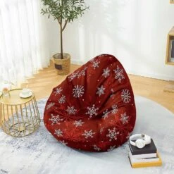 Lukery Bean Sac Chaise Couverture Pour Enfants Adultes, Flocon De Neige De Noël Farci Animal Stockage Beanbag (No Filler) Rond Confortable Stuffable Bean Sac Lazy Canapé Pour Salon (XL/39.4x47.2'',Red) -Oui || N/A || pearhead 71iMCvICDbL. AC SL1000
