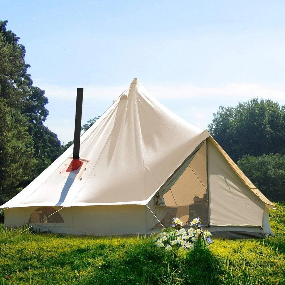 UNISTRENGH 4 Saison Large Tente De Glamping En Coton Imperméable à Tente Bélicoïdale Avec Trou Pour Fourre-tout Pour Camping Randonnée Fête De Noël 5 UNISTRENGH 4 Saison Large Tente De Glamping En Coton Imperméable à Tente Bélicoïdale Avec Trou Pour Fourre-tout Pour Camping Randonnée Fête De Noël - Image 3