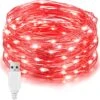 EvaStary LED Fée String Lumières, USB Alimenté Fil D'argent Cordes Lumières, 33ft 100 LED Rouge Fées Lumières Pour Chambre Intérieur Décor De Noël -Oui || N/A || pearhead 71ijDuwAhpL. AC SL1500