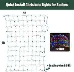 Lampes De Filet De Noël LED DEPMEM Décorations De Noël En Plein Air 120Led 6Ftx4Ft Connectable Waterptoof Mesh Net Lights For Trees Bush Wedding Garden Outdoor Christmas Decorations ( Multicolore ) -Oui || N/A || pearhead 71ipYQVieL. AC SL1500