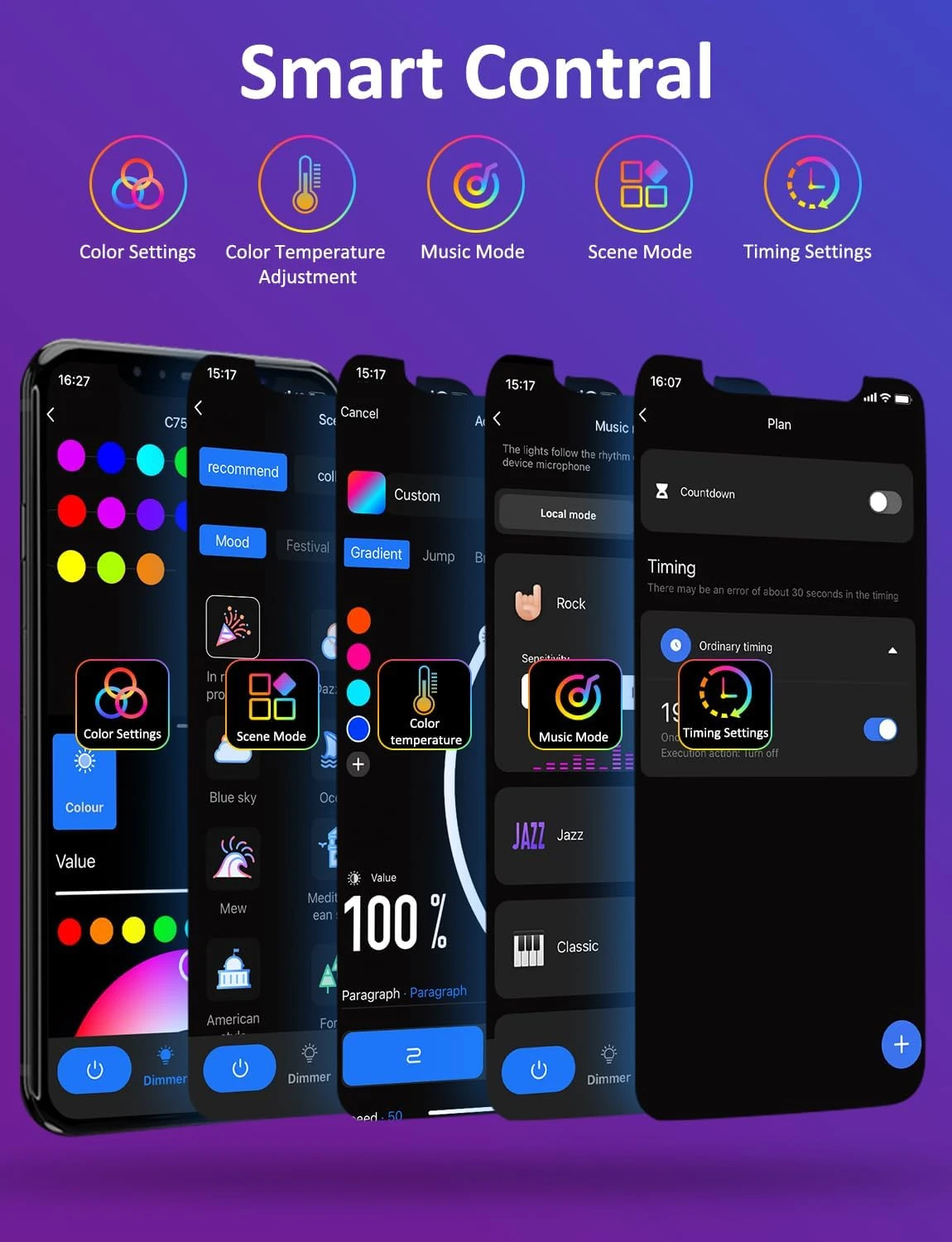 Lumières De Noël Smart LED - Smart Twinkly String Lights App Contrôlée, Dimmable Changement De Couleur Lumières De Noël, Lumières D'arbre De Noël Travailler Avec Alexa & Google Home Pour Décor Extérieur Intérieur 5 Lumières De Noël Smart LED - Smart Twinkly String Lights App Contrôlée, Dimmable Changement De Couleur Lumières De Noël, Lumières D'arbre De Noël Travailler Avec Alexa & Google Home Pour Décor Extérieur Intérieur - Image 3