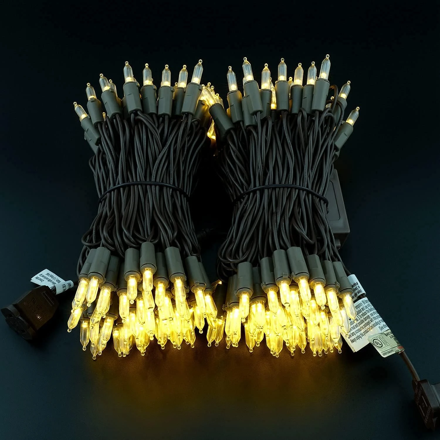 Lumières De Noël LED Blanches Chaudes YULETIME Avec Fil Brun, 66 Pieds 200 Unités De Lumière De Chaîne De Vacances LED Certifiée UL ( Blanc Chaud - Fil Brun ) 11 Lumières De Noël LED Blanches Chaudes YULETIME Avec Fil Brun, 66 Pieds 200 Unités De Lumière De Chaîne De Vacances LED Certifiée UL ( Blanc Chaud - Fil Brun ) - Image 9