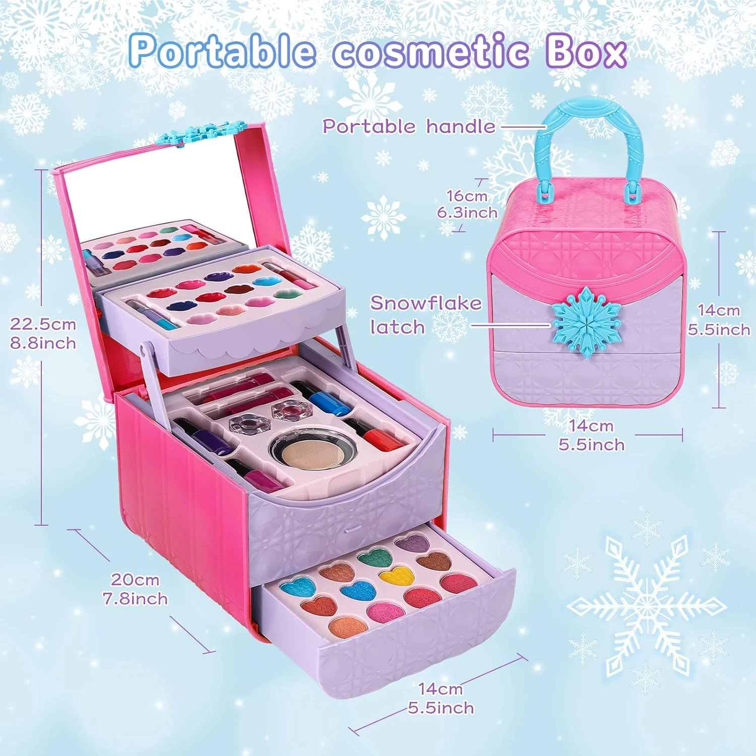 Merabufa Kids Makeup Kit Pour Filles 4 5 6 7 8-12 Ans, Kids Real Makeup Set Washable Toddler Makeup Kit Safe & Ensemble De Maquillage Non Toxique Pour Les Enfants Cadeau De Noël D'anniversaire Pour Les Tout-petits 6 Merabufa Kids Makeup Kit Pour Filles 4 5 6 7 8-12 Ans, Kids Real Makeup Set Washable Toddler Makeup Kit Safe & Ensemble De Maquillage Non Toxique Pour Les Enfants Cadeau De Noël D'anniversaire Pour Les Tout-petits - Image 4