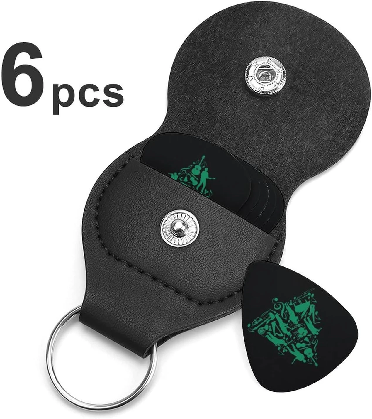 Musique Arbre De Noël Guitare Pick Avec Support Case Mince Moyen Lourd Jauges Pour Basse Guitare Acoustique 5 Musique Arbre De Noël Guitare Pick Avec Support Case Mince Moyen Lourd Jauges Pour Basse Guitare Acoustique - Image 3