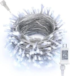 00ft 300 LED Lumières De Noël String Lights, Timer Function, 8 Modes, Basse Tension Intérieur Et Extérieur Fée Twinkle Lights Pour Noël, Maison, Jardin, Fête, Arbres, Décorations De La Saint-Valentin (White)