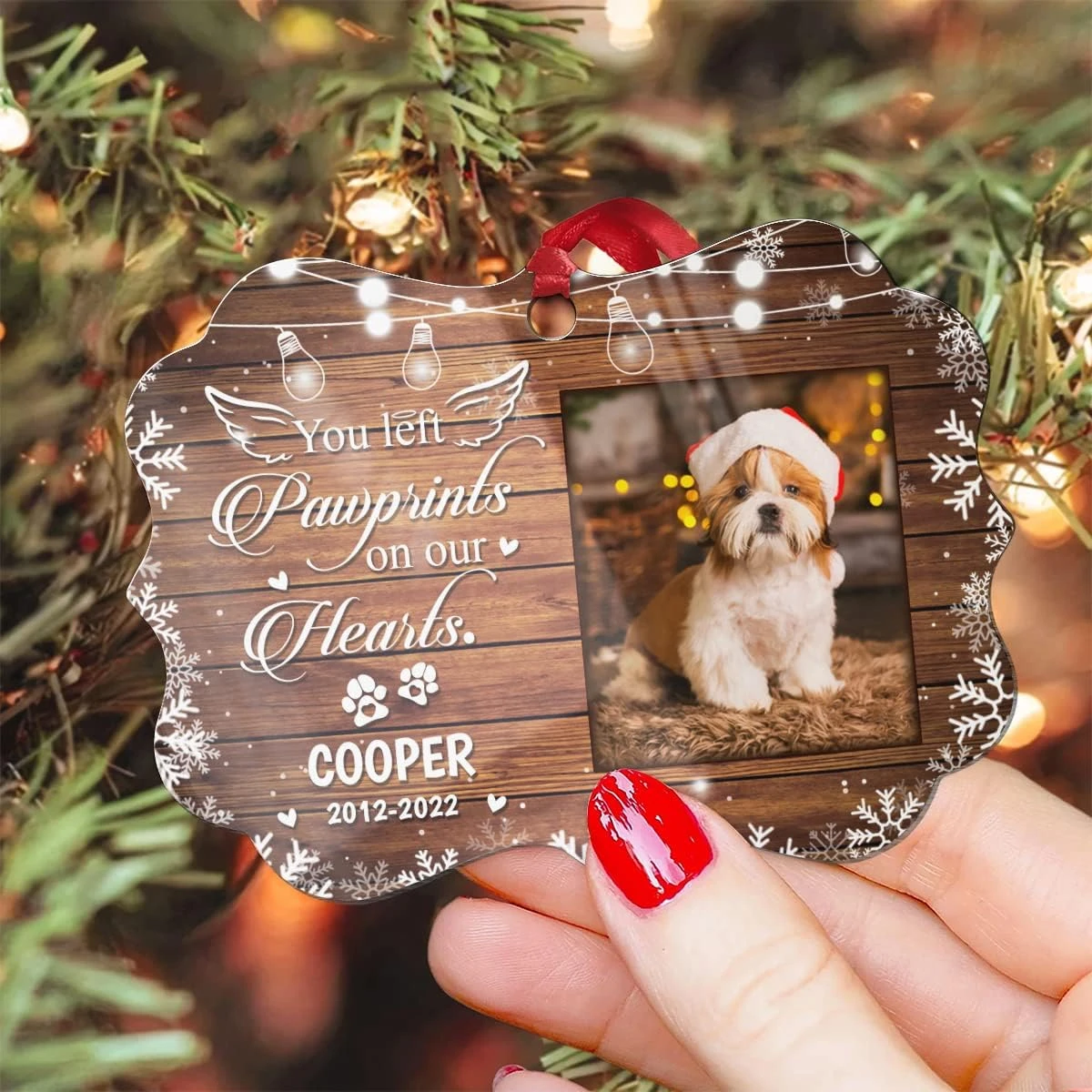 TRIENCY Personnalisé Animal Mémorial Ornement Personnalisé Chien Chat Photo Image Vous Gauche Paw Impressions Sur Nos Coeurs En Aluminium Souvenir Ornements Pour Arbre De Noël Décoration Keepsake Sympathy Cadeau 8 TRIENCY Personnalisé Animal Mémorial Ornement Personnalisé Chien Chat Photo Image Vous Gauche Paw Impressions Sur Nos Coeurs En Aluminium Souvenir Ornements Pour Arbre De Noël Décoration Keepsake Sympathy Cadeau - Image 6
